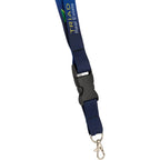 Textured Lanyard with Detachable Clip and D-Ring, 1 Inch Wide Sublimation - Sublimation - Detail