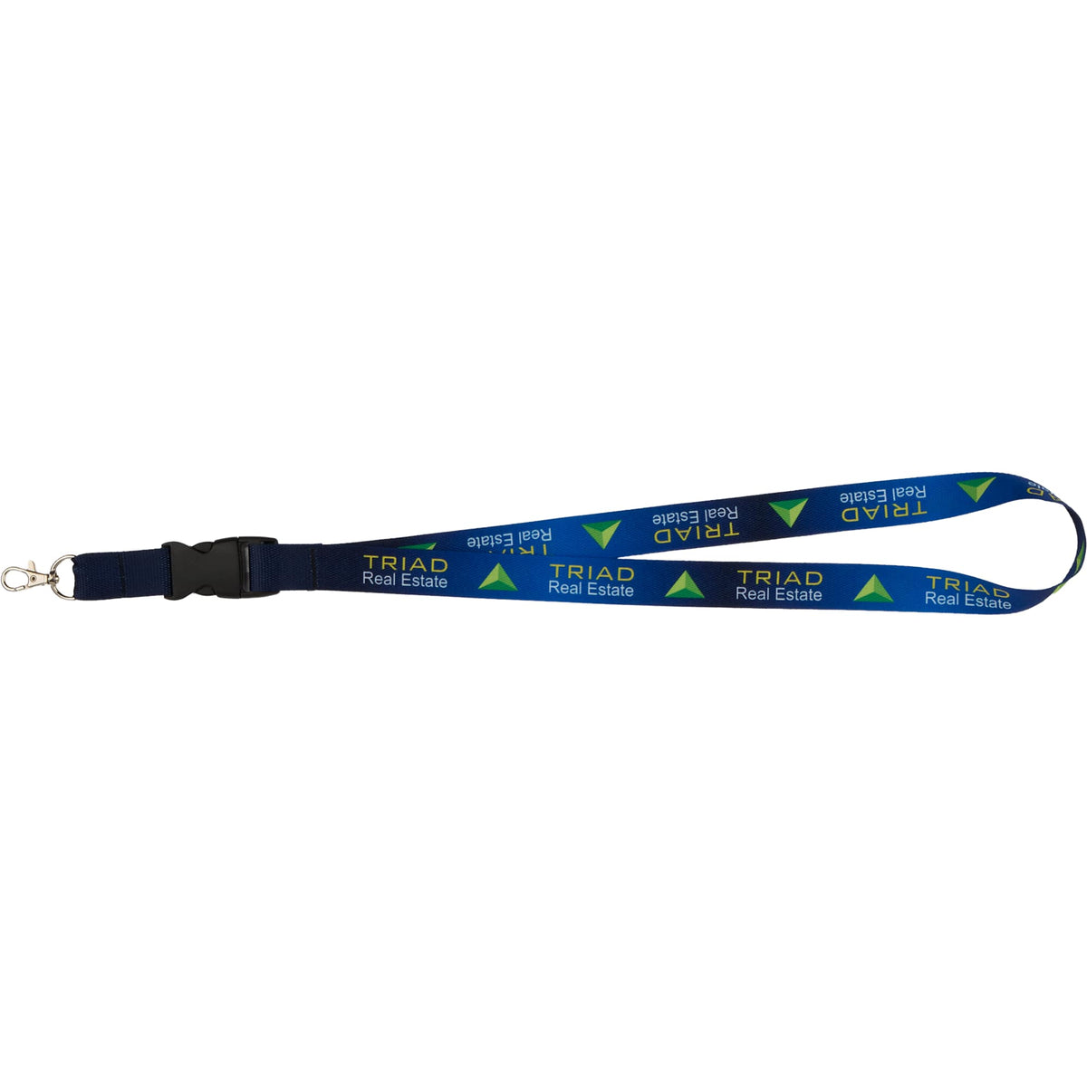 Textured Lanyard with Detachable Clip and D-Ring, 1 Inch Wide Sublimation - Sublimation - Front