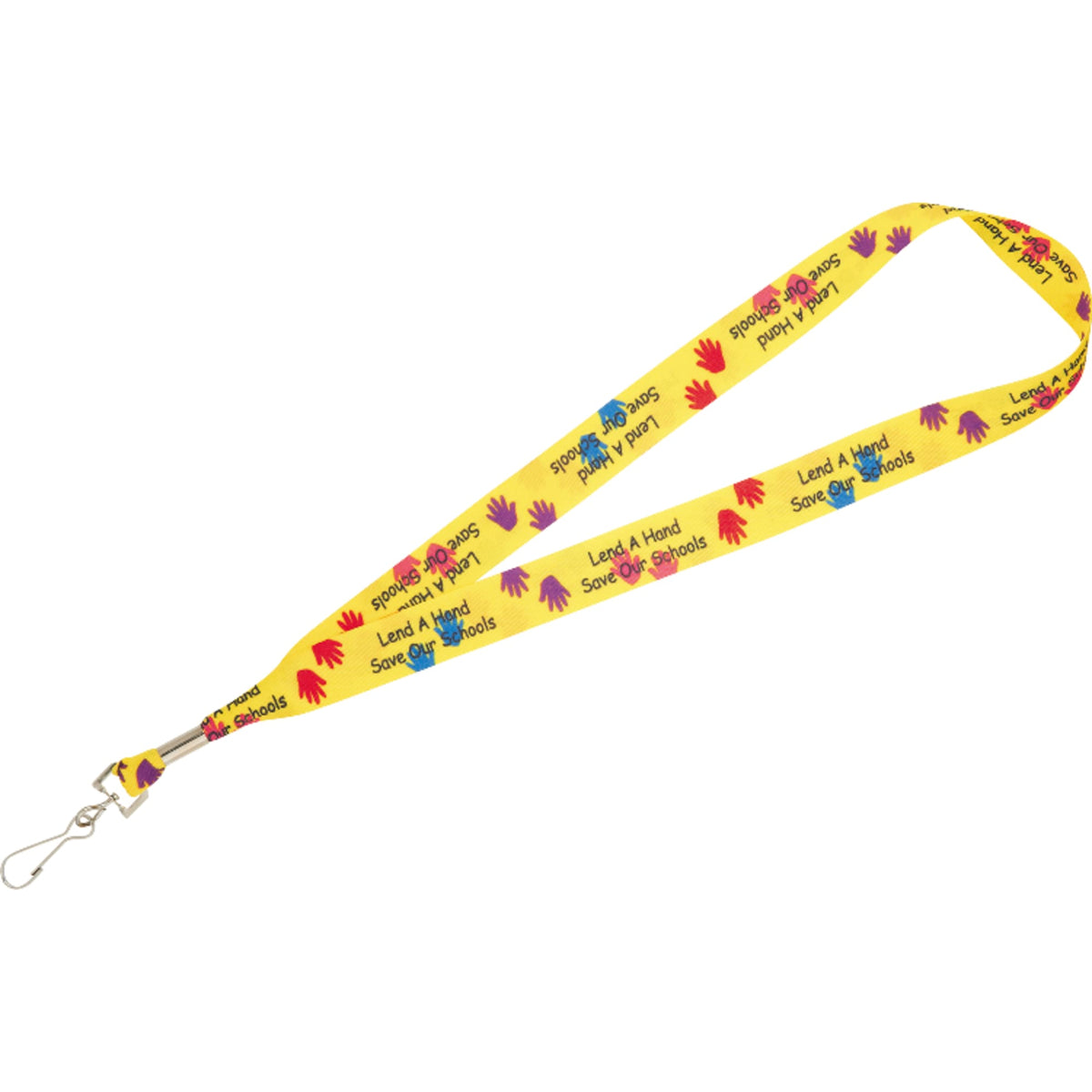 Textured Lanyard with Swivel Hook, 1 Inch Wide Sublimation - Sublimation - Front