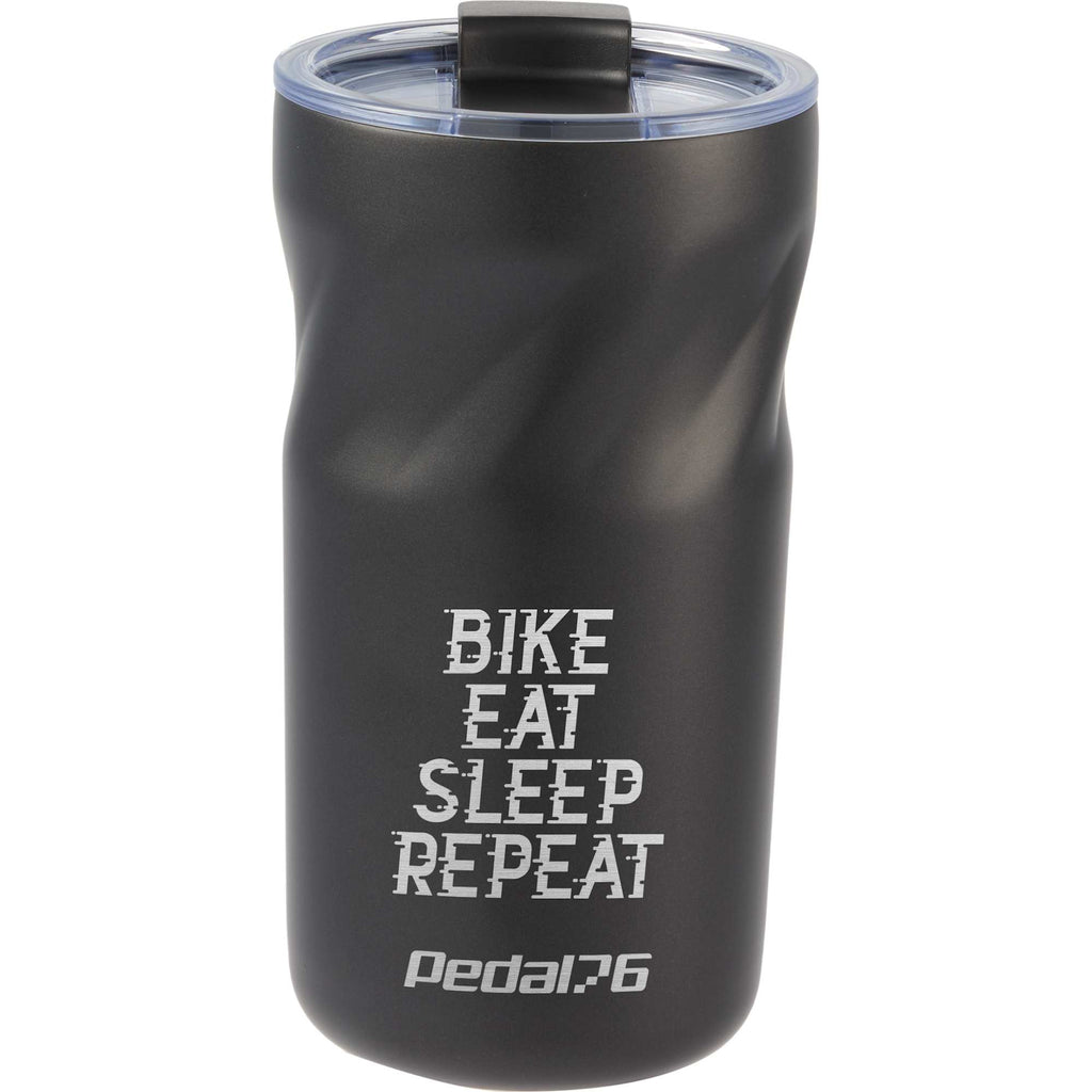 Thalia Geometric Grip Vacuum Tumbler, 16 oz Laser Engraving - Black - Front