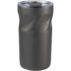 Thalia Geometric Grip Vacuum Tumbler, 16 oz Laser Engraving - Charcoal - Back