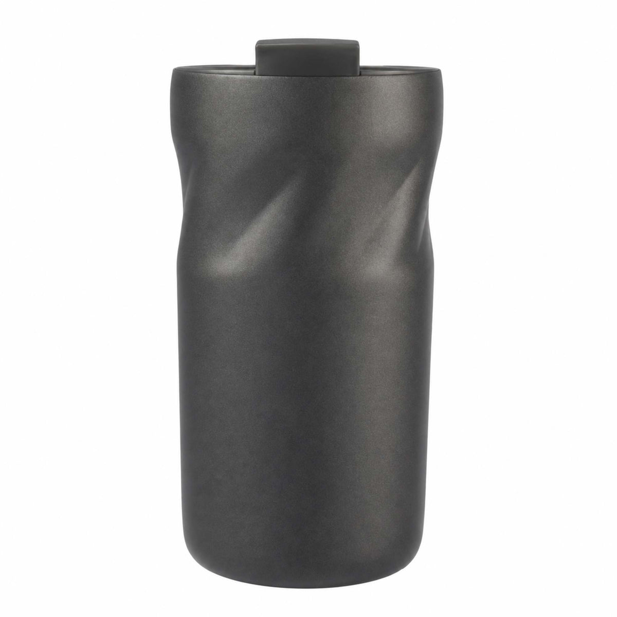 Thalia Geometric Grip Vacuum Tumbler, 16 oz Laser Engraving - Charcoal - Straight