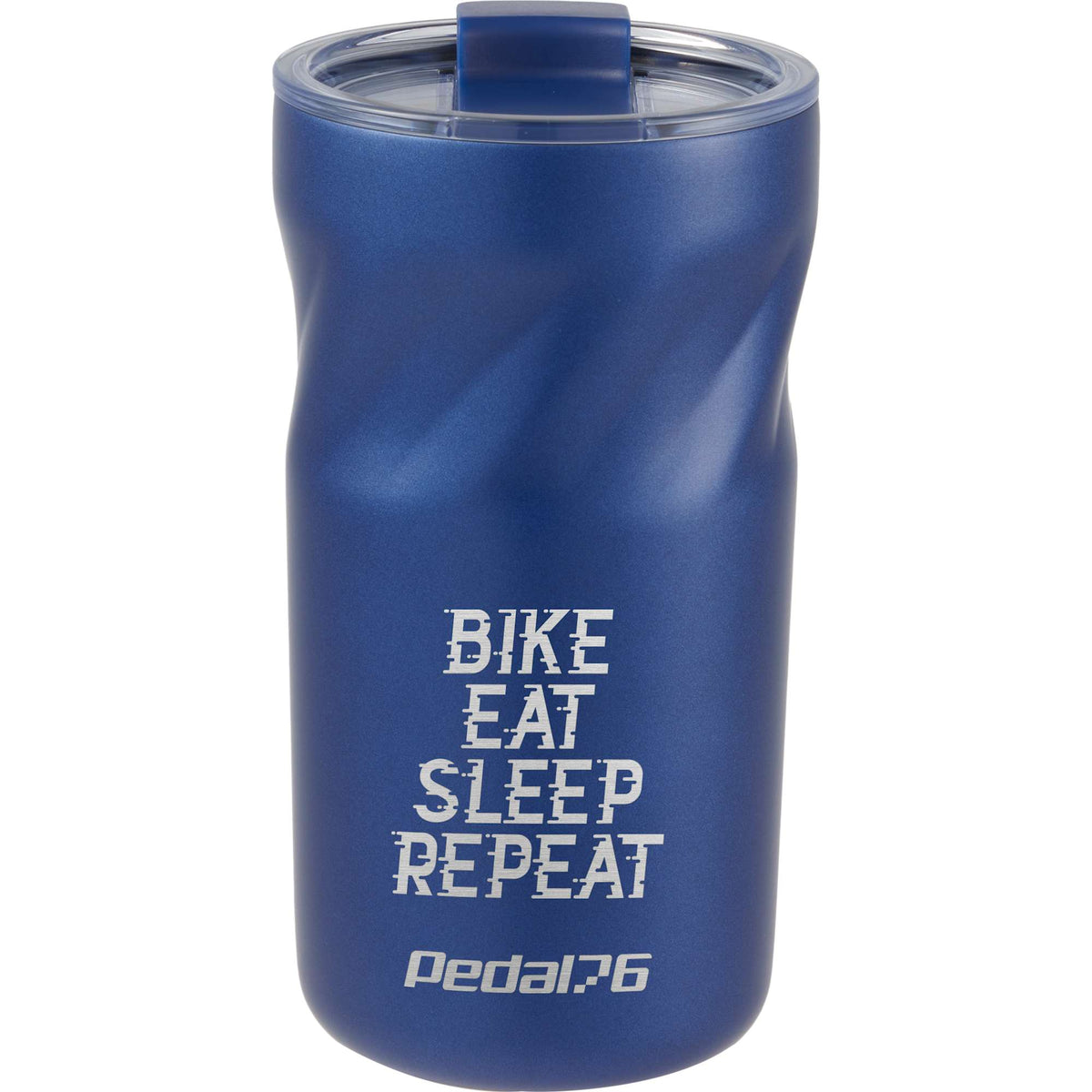 Thalia Geometric Grip Vacuum Tumbler, 16 oz Laser Engraving - Navy - Front