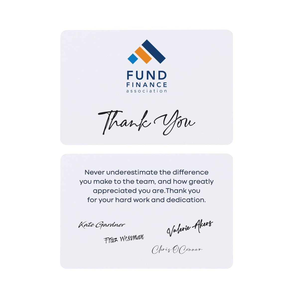 Thanks and Appreciation Card, 7 x 5 Inches Full Color - White - View 2