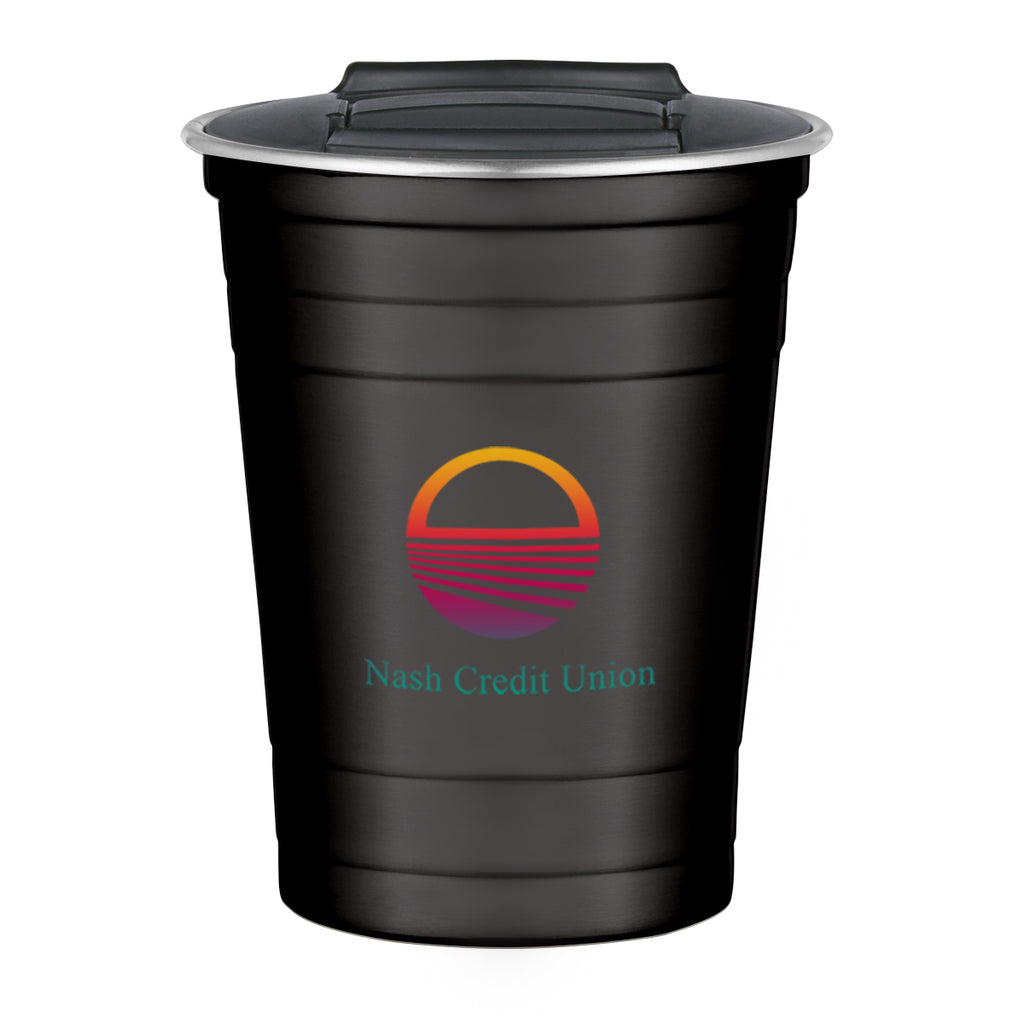 The Stainless Steel Cup, 16 oz - Black - Colorbrite Drinkware