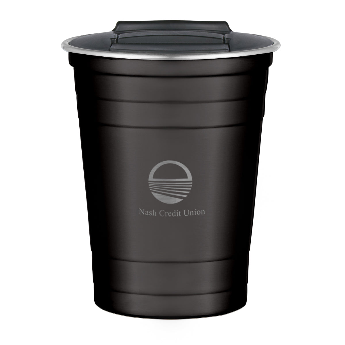 The Stainless Steel Cup, 16 oz - Black - Laser Engraving