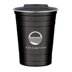 The Stainless Steel Cup, 16 oz - Black - Silk Screen