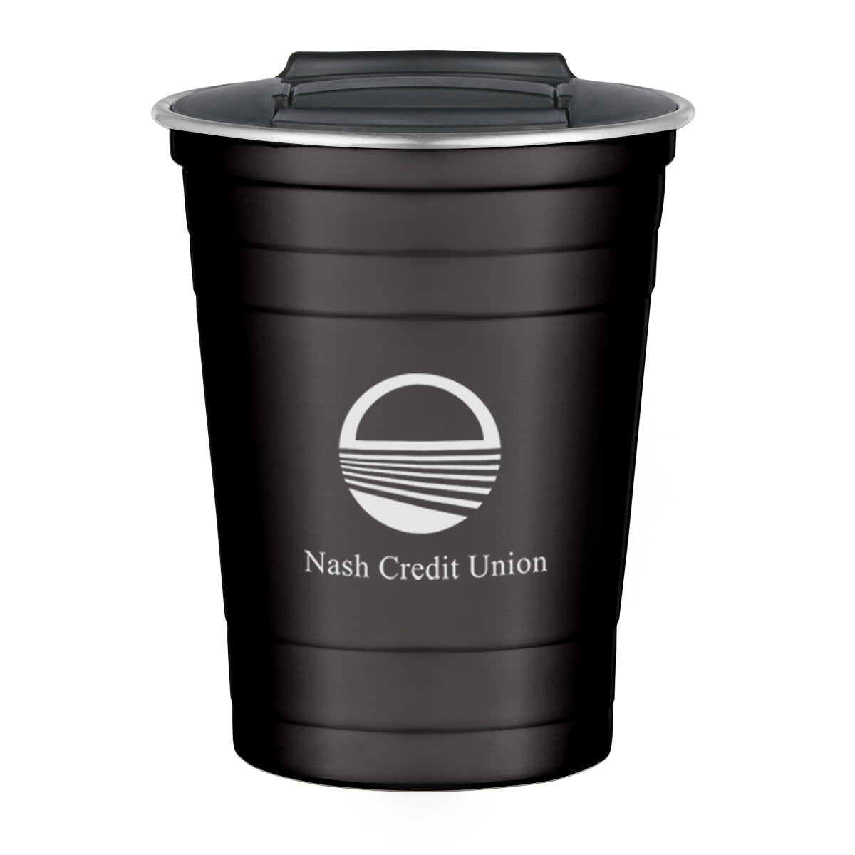 The Stainless Steel Cup, 16 oz - Black - Silk Screen