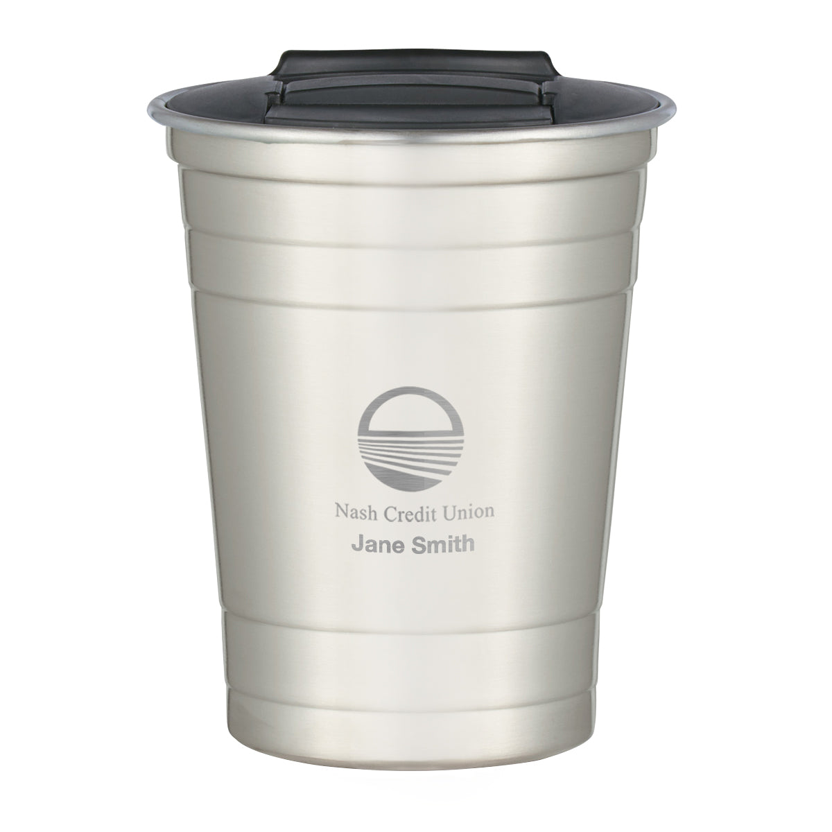The Stainless Steel Cup, 16 oz - Silver - Laser Engraving