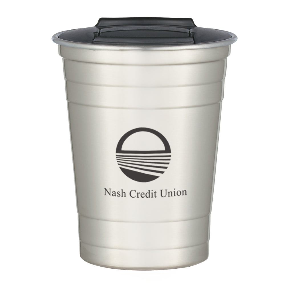 The Stainless Steel Cup, 16 oz - Silver - Silk Screen