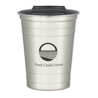 The Stainless Steel Cup, 16 oz - Silver - Silk Screen