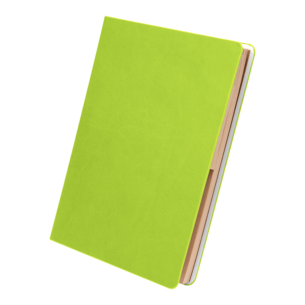 Theo Notebook in Kraft Paper with Sticky Notes - Angle