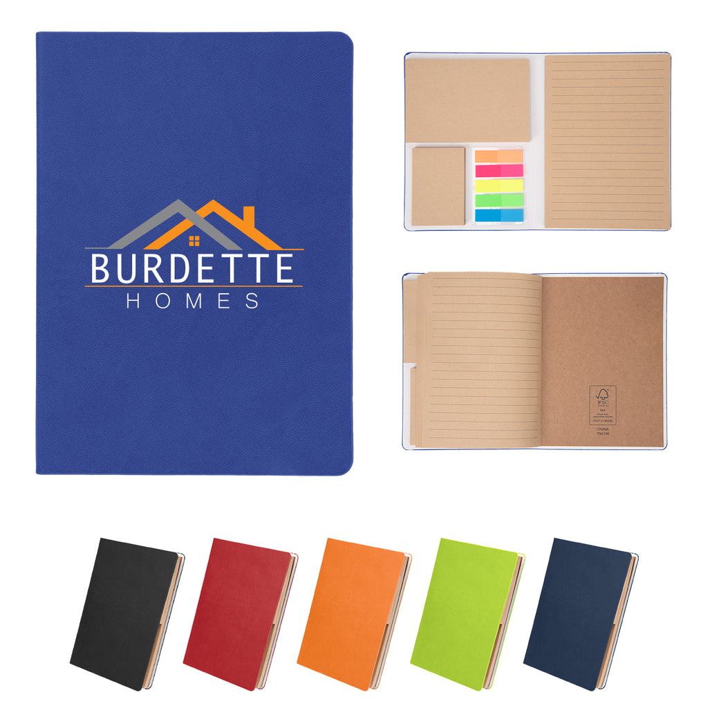 Theo Notebook in Kraft Paper with Sticky Notes