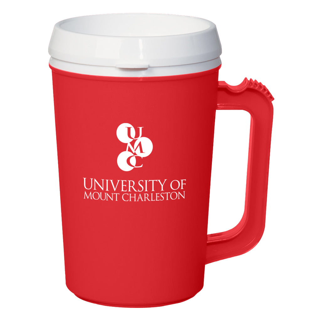 Thermo Insulated Mug, 22 oz - Red - Silk Screen