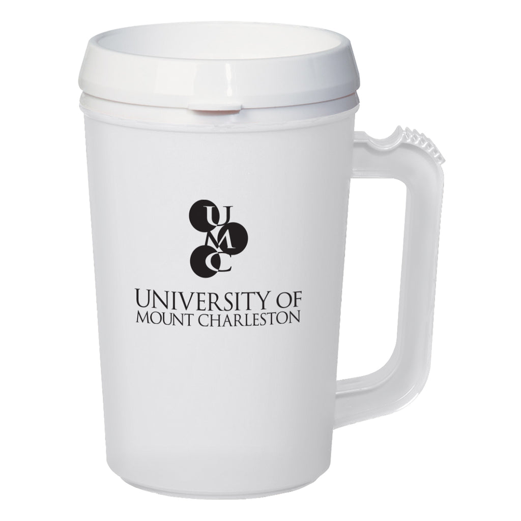 Thermo Insulated Mug, 22 oz - White - Silk Screen