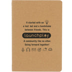 Thin Ruled Notebook with Paper Cover, 5 x 7 Inches - Natural - Front
