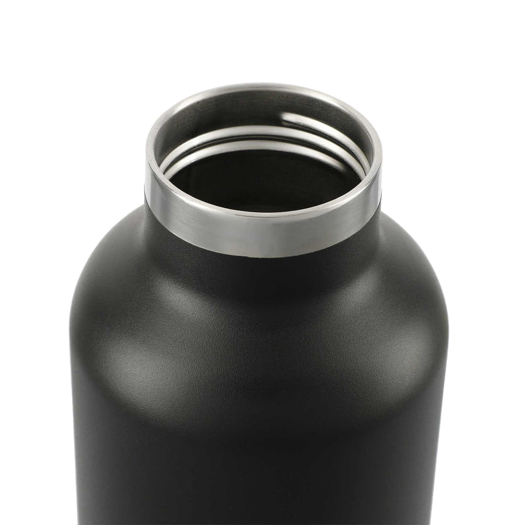 Thor Copper Insulated Bottle, 32 oz - Black - Top Open