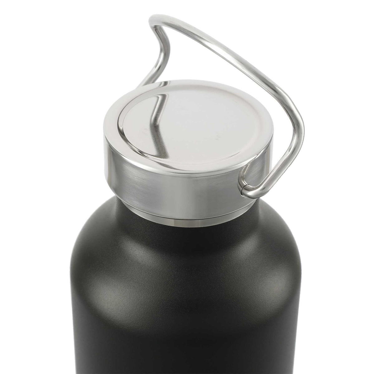 Thor Copper Insulated Bottle, 32 oz Laser Engraving - Black - Top
