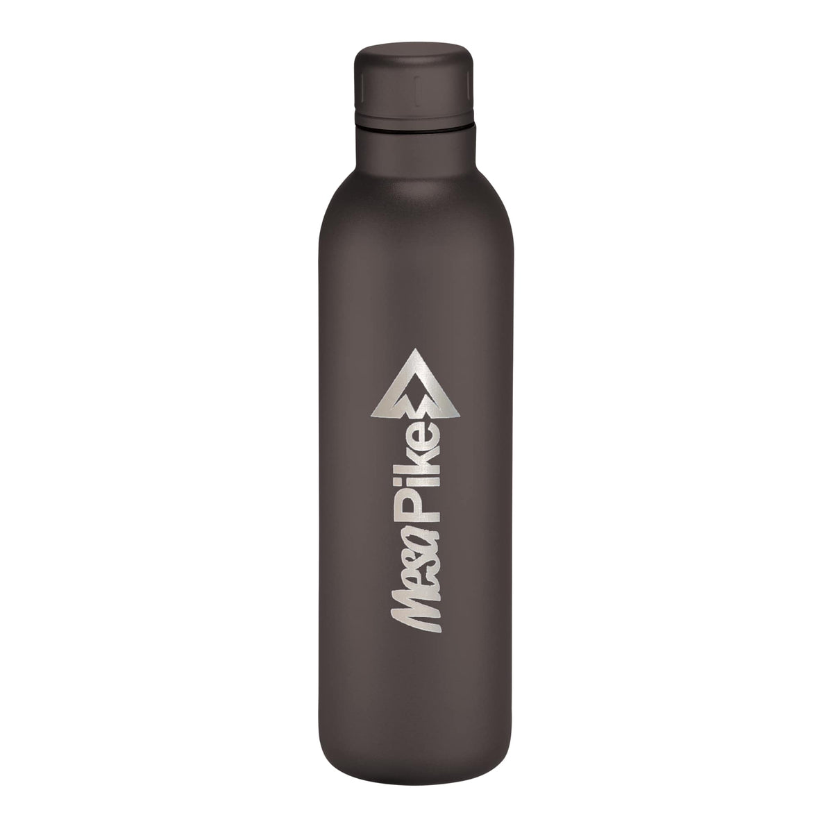 Thor Copper Insulated Bottle with Narrow Mouth, 17 oz - Black - Front 2