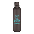 Thor Copper Insulated Bottle with Narrow Mouth, 17 oz Laser Engraving - Black - Front