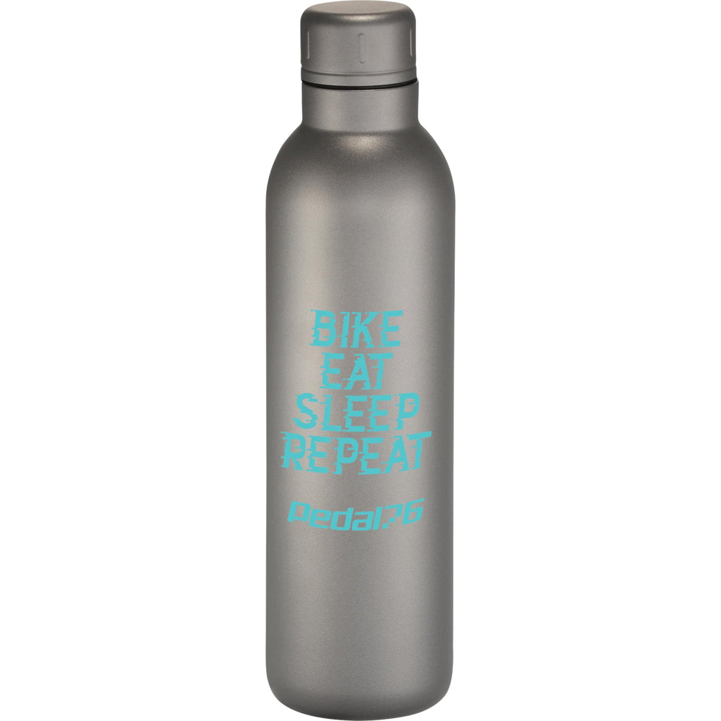 Thor Copper Insulated Bottle with Narrow Mouth, 17 oz Laser Engraving - Gray - Front 2