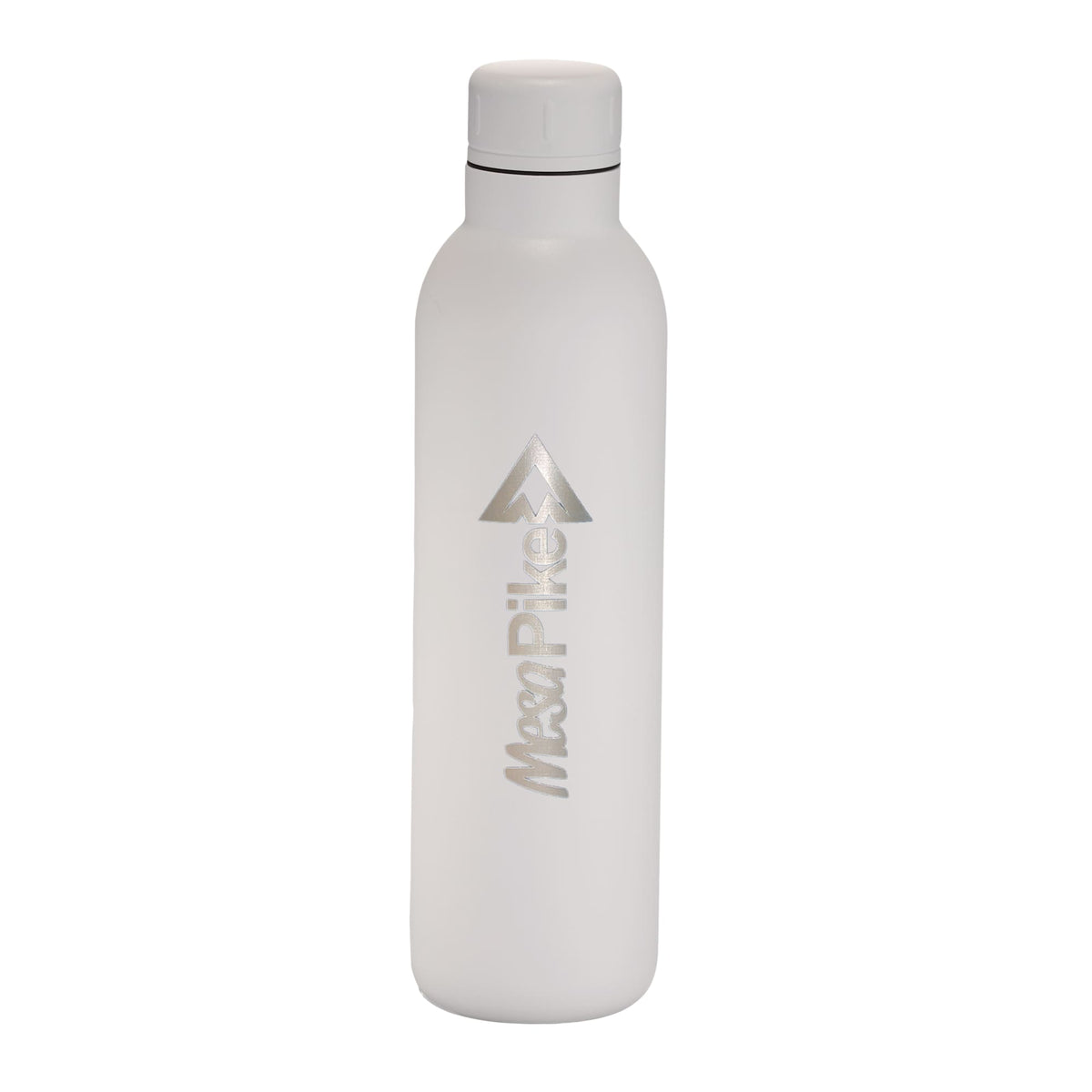Thor Copper Insulated Bottle with Narrow Mouth, 17 oz - White - Front