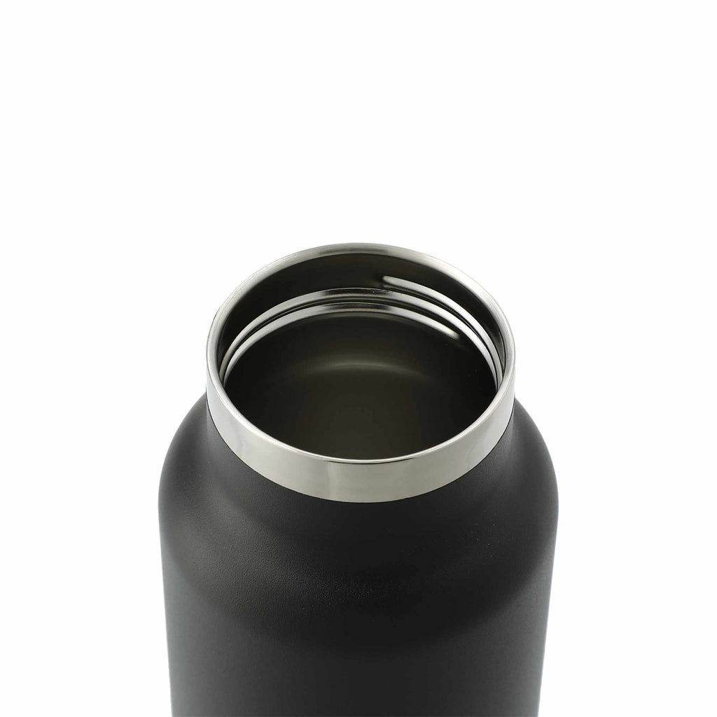 Thor Copper Insulated Bottle with Straw Lid, 25 oz - Black - Left Angle 3