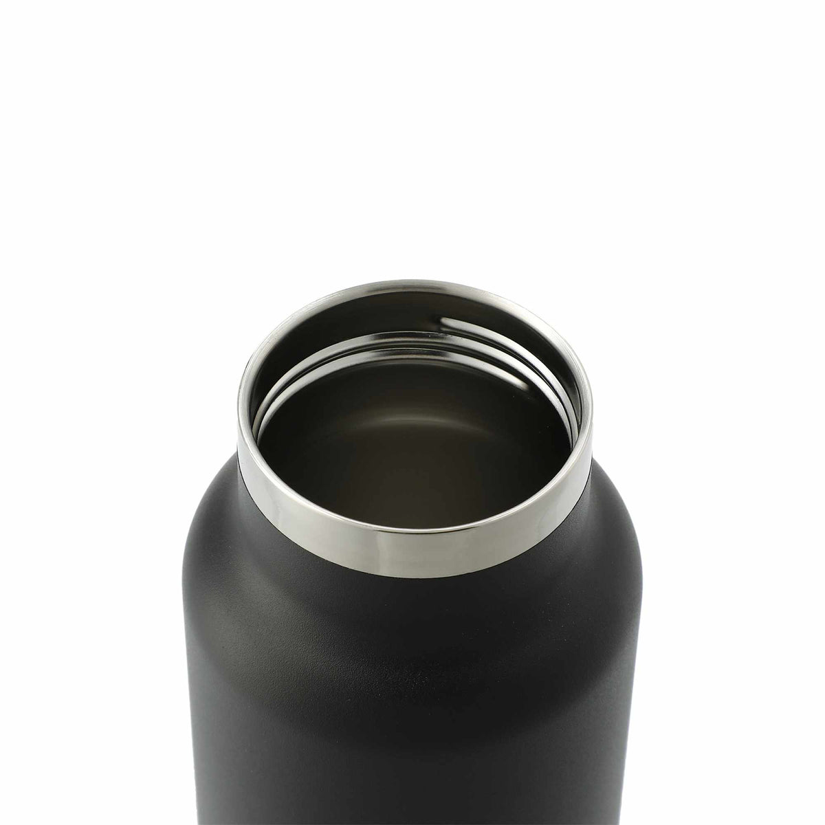 Thor Copper Insulated Bottle with Straw Lid, 25 oz - Black - Left Angle 3