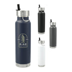 Thor Copper Insulated Bottle with Straw Lid, 25 oz Full Color - Navy - Front Group 2