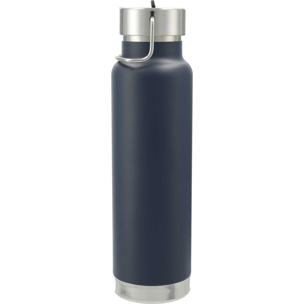 Thor Copper Insulated Bottle with Straw Lid, 25 oz - Navy - Back