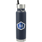 Thor Copper Insulated Bottle with Straw Lid, 25 oz - Navy - Front
