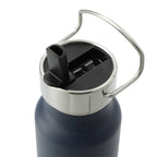 Thor Copper Insulated Bottle with Straw Lid, 25 oz - Navy - Left Angle 2