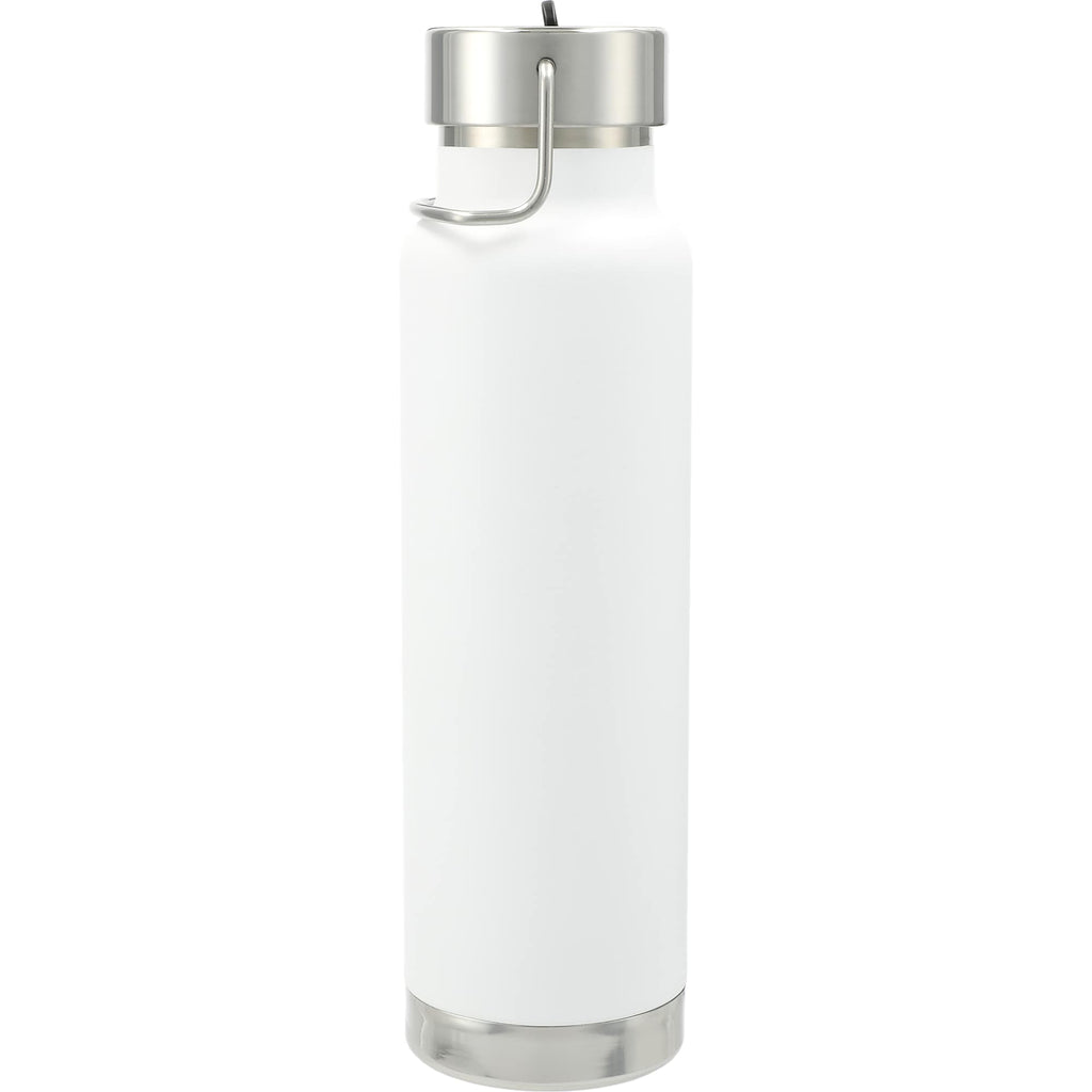 Thor Copper Insulated Bottle with Straw Lid, 25 oz - White - Back