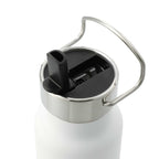 Thor Copper Insulated Bottle with Straw Lid, 25 oz - White - Left Angle 2