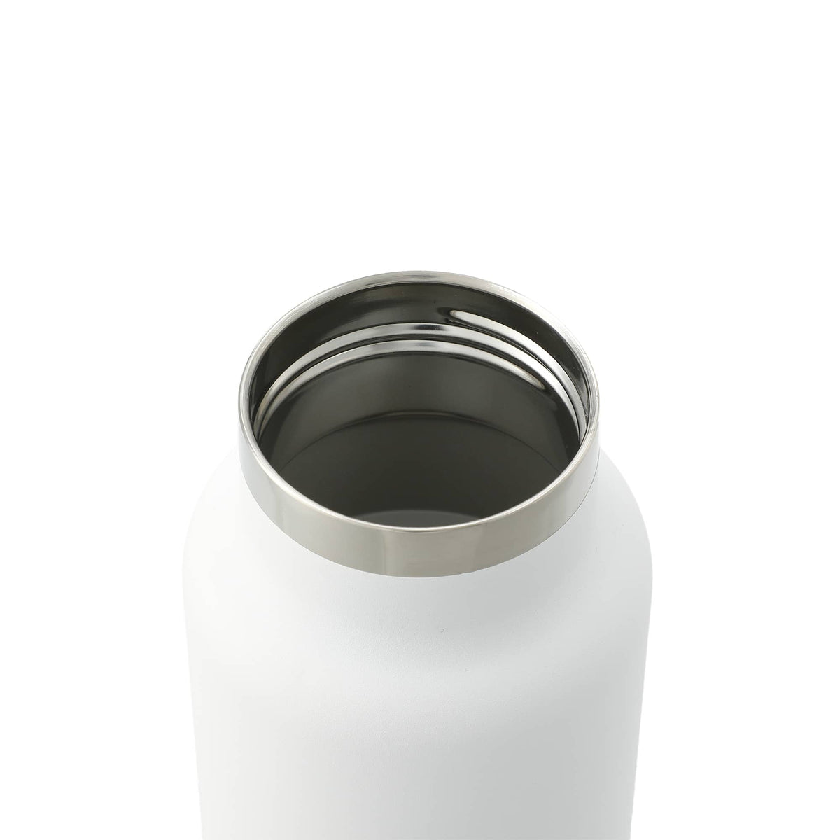 Thor Copper Insulated Bottle with Straw Lid, 25 oz - White - Left Angle 3