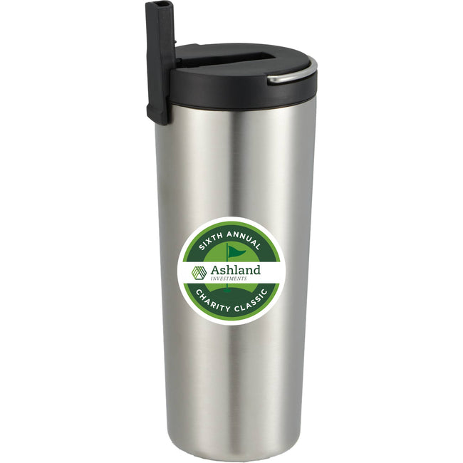 Thor Copper Insulated Tumbler with Flip Straw Lid, 24 oz Full Color