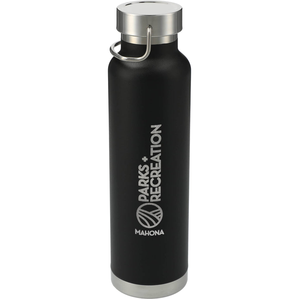 Thor Copper Insulated Water Bottle, 22 oz - Black - Front 2