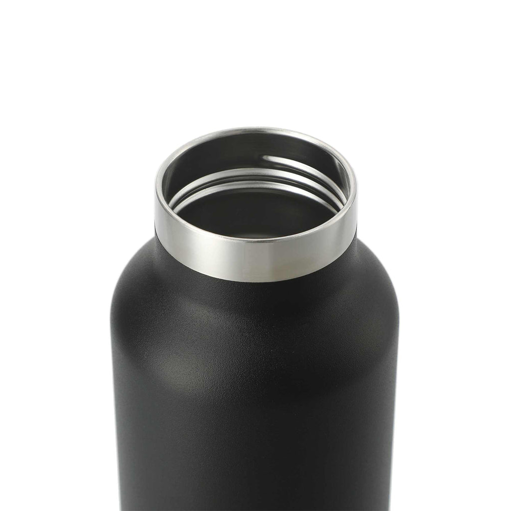 Thor Copper Insulated Water Bottle, 22 oz - Black - Left Angle 2