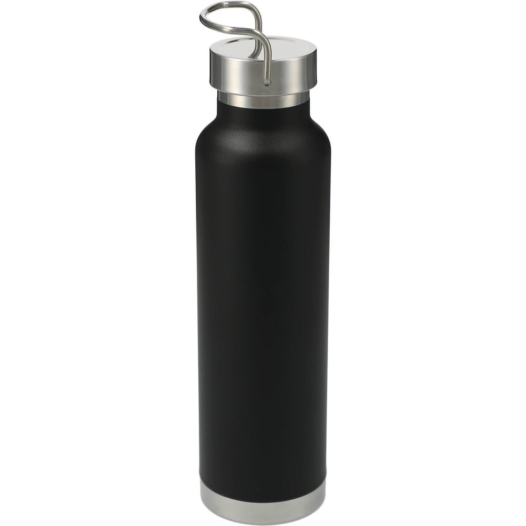 Thor Copper Insulated Water Bottle, 22 oz Full Color - Black - Back