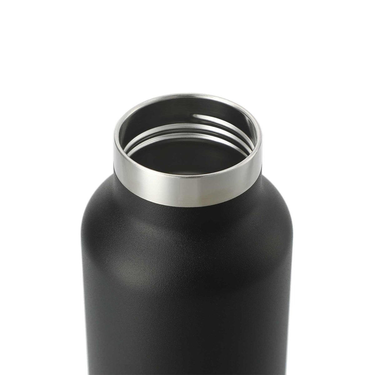Thor Copper Insulated Water Bottle, 22 oz Full Color - Black - Left Angle 2