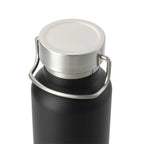 Thor Copper Insulated Water Bottle, 22 oz Full Color - Black - Left Angle