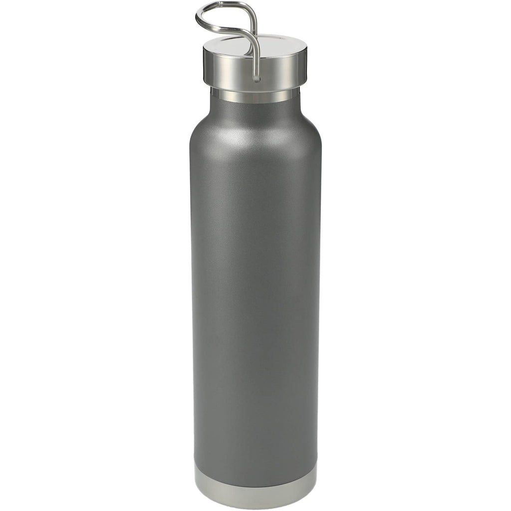 Thor Copper Insulated Water Bottle, 22 oz Full Color - Gray - Back