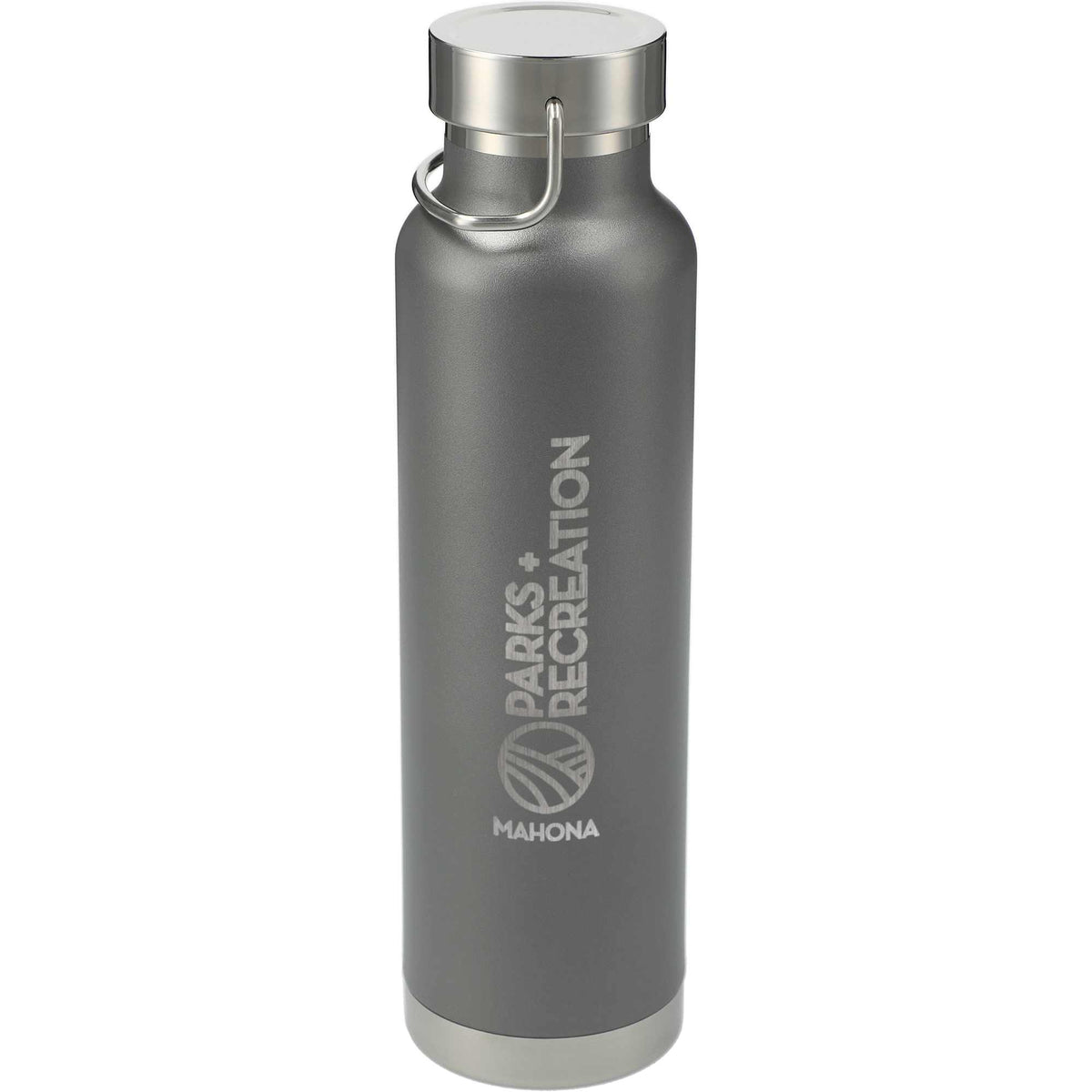 Thor Copper Insulated Water Bottle, 22 oz Full Color - Gray - Front 2