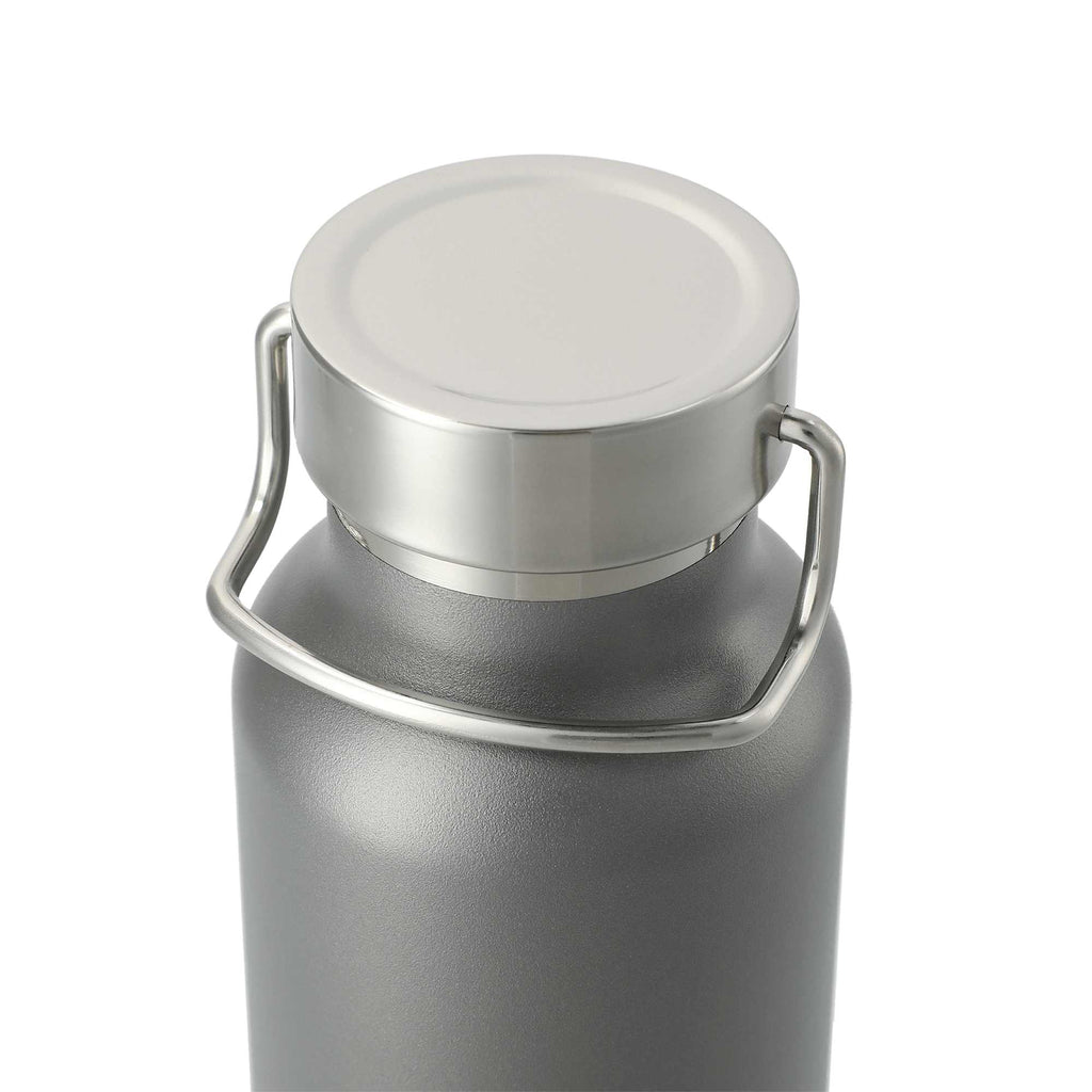 Thor Copper Insulated Water Bottle, 22 oz Full Color - Gray - Left Angle