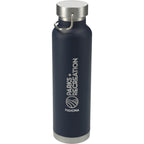 Thor Copper Insulated Water Bottle, 22 oz Full Color - Navy - Front