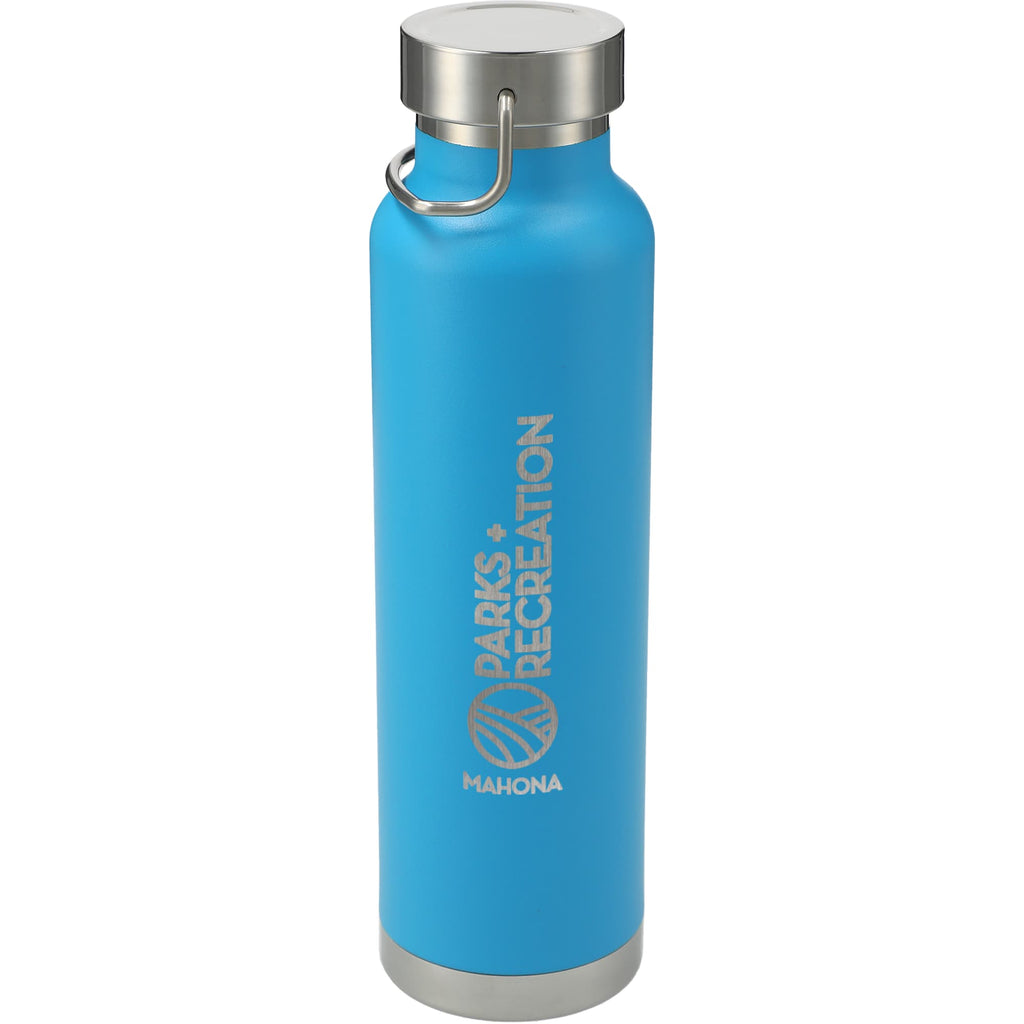 Thor Copper Insulated Water Bottle, 22 oz Full Color - Process Blue - Front 4