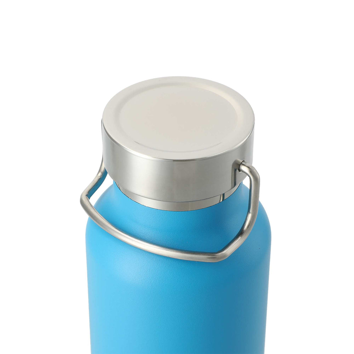 Thor Copper Insulated Water Bottle, 22 oz Full Color - Process Blue - Left Angle