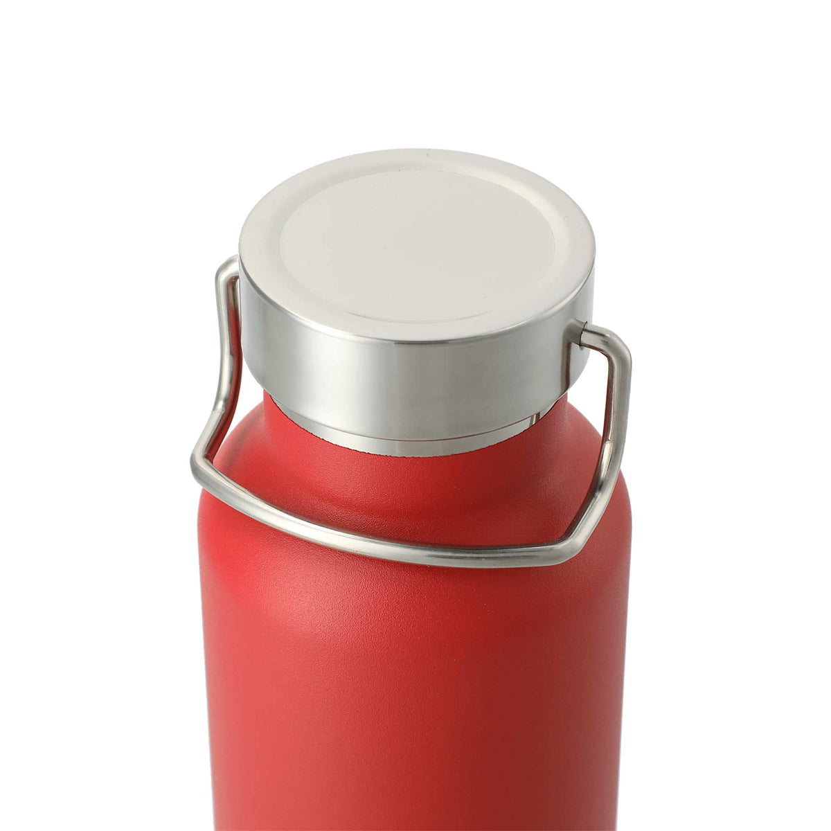 Thor Copper Insulated Water Bottle, 22 oz Full Color - Red - Left Angle