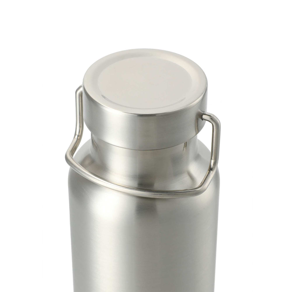 Thor Copper Insulated Water Bottle, 22 oz Full Color - Silver - Left Angle
