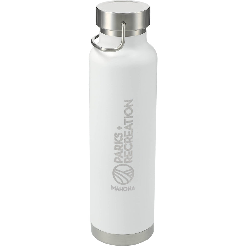 Thor Copper Insulated Water Bottle, 22 oz Full Color - White - Front